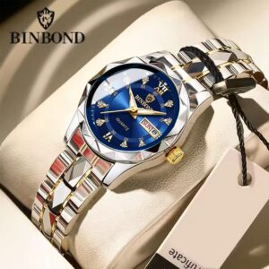 BINBOND Top Brand Luxury Fashion Business Womens Watches 30M Week Date Clock Sport Quartz Womens Wristwatch  Ask for details