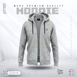 Premium Zipper Hoodie - Grey