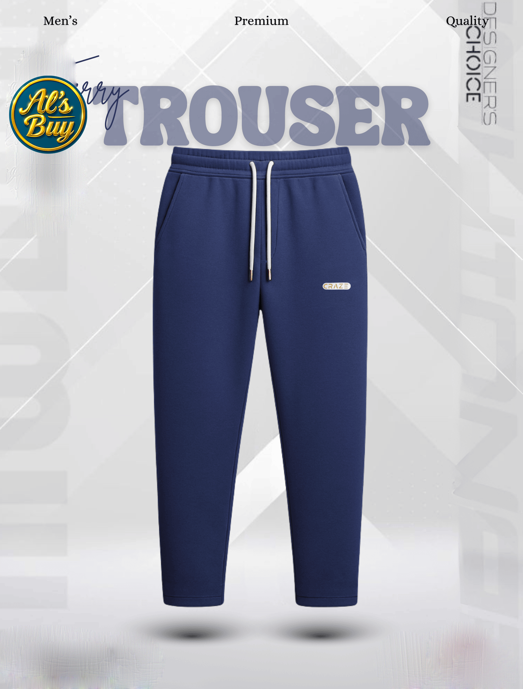 Men's Terry Trouser - Dark Navy