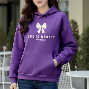 Premium Comfortable Printed Ladies Winter Hoodie