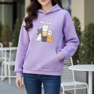 Premium Comfortable Printed Ladies Winter Hoodie