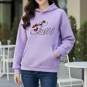 Premium Comfortable Printed Ladies Winter Hoodie
