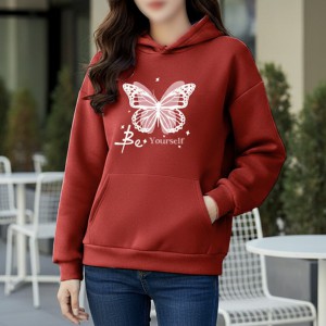 Premium Comfortable Printed Ladies Winter Hoodie