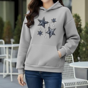 Premium Comfortable Printed Ladies Winter Hoodie