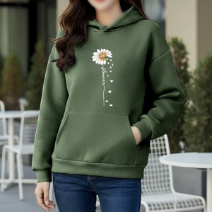 Premium Comfortable Printed Ladies Winter Hoodie
