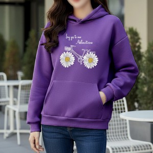 Premium Comfortable Printed Ladies Winter Hoodie