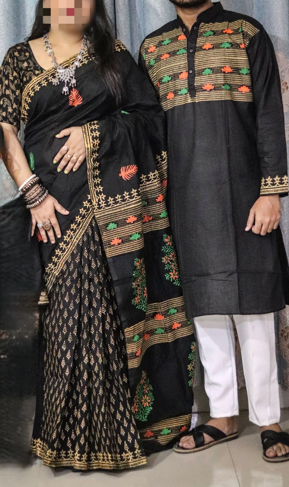 Premium Couple Sharee & Panjabi Set