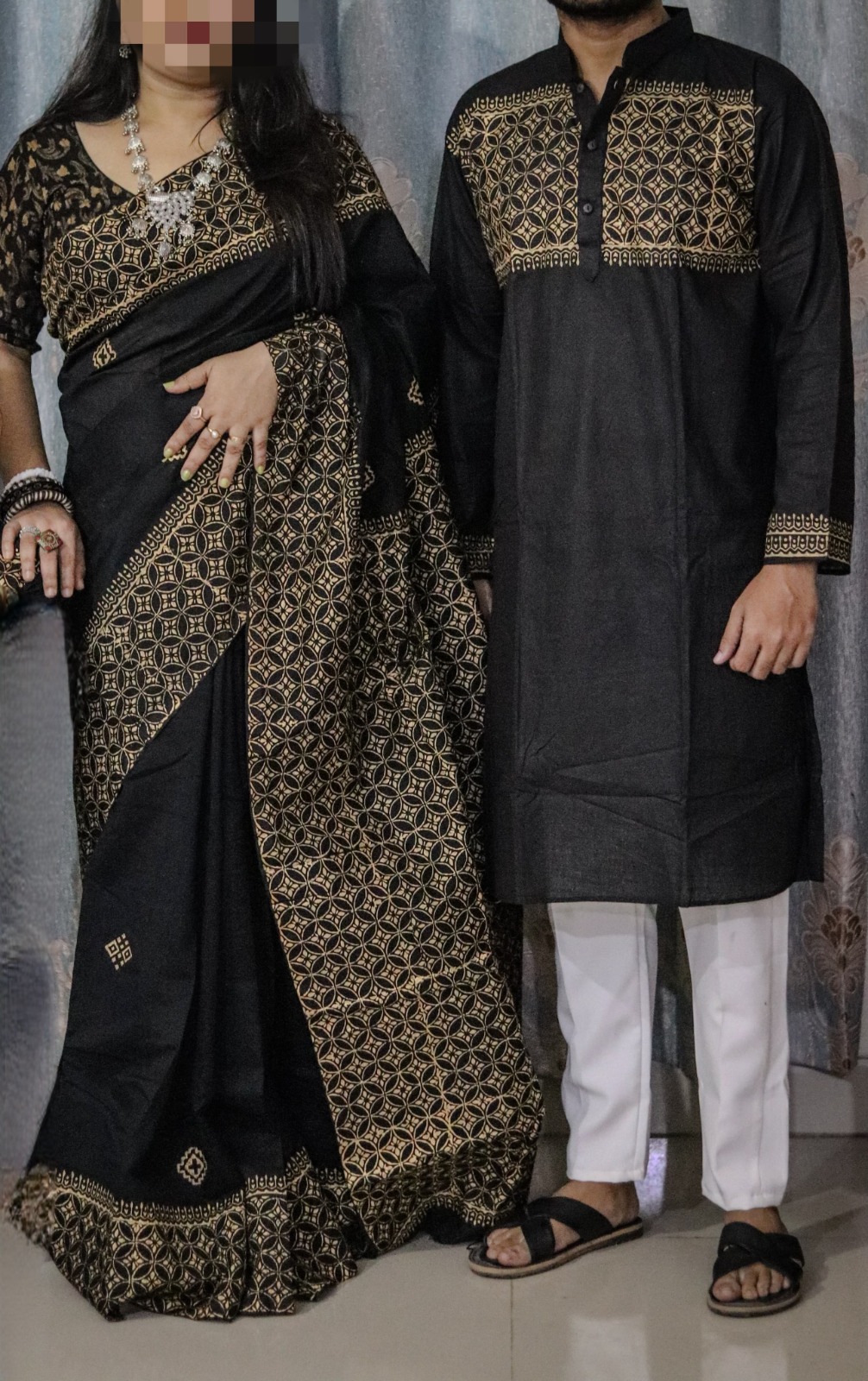 Premium Couple Sharee & Panjabi Set