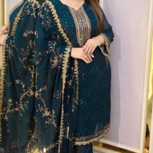 Georgette Embroidered Four-Piece Set