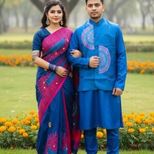 Sharee Panjabi Couple with Koti