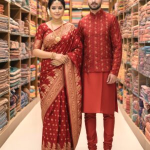 Sharee Panjabi Couple with Koti